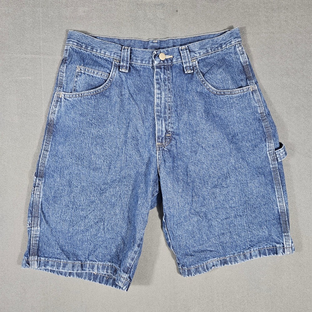 Wrangler Denim Shorts Womens 32 Blue Carpenter Real Comfortable 64PWCZD Utility